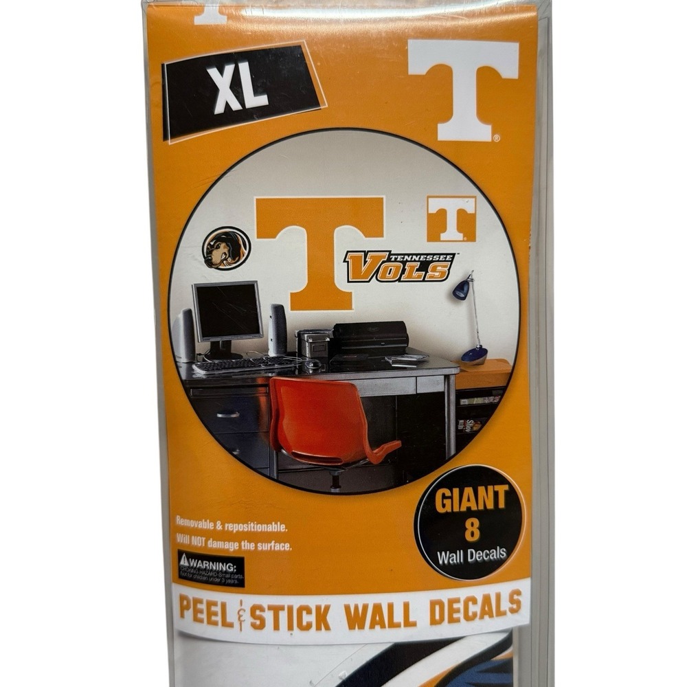 Tennessee Volunteers Vols Wall Decals - 8 Piece - Biggest Size: 17"x19"